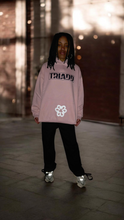 Load image into Gallery viewer, WOMEN'S SALMON OVERSIZED "LINESTEP" HOODIE
