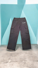 Load image into Gallery viewer, MEN'S BLACK BAGGY DENIM CARGO "ZONE" PANTS
