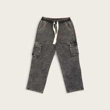 Load image into Gallery viewer, MEN'S GRAY BAGGY DENIM CARGO "ZONE" PANTS
