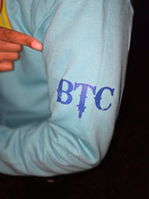 Load image into Gallery viewer, BLUE BTC "STAMPED" UNISEX HOODIE
