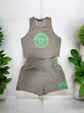 Load image into Gallery viewer, Gray Women's Blaze Crop Top Set
