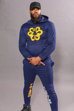 Load image into Gallery viewer, Navy Blue Pyramid Splash 💦 Unisex Hoodie Set
