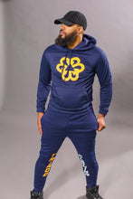 Load image into Gallery viewer, Navy Blue Pyramid Splash 💦 Unisex Hoodie Set
