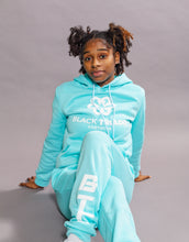 Load image into Gallery viewer, Caribbean Blue Women's BTC Gleam Hoodie Set

