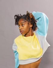 Load image into Gallery viewer, Women's Yellow and Sky Blue BTC Signature Muti Sweater
