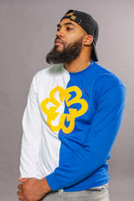 Load image into Gallery viewer, BTC Blue and White Two-Faced Sweater
