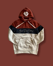 Load image into Gallery viewer, Lavender Red Pyramid Colorblock Hoodie

